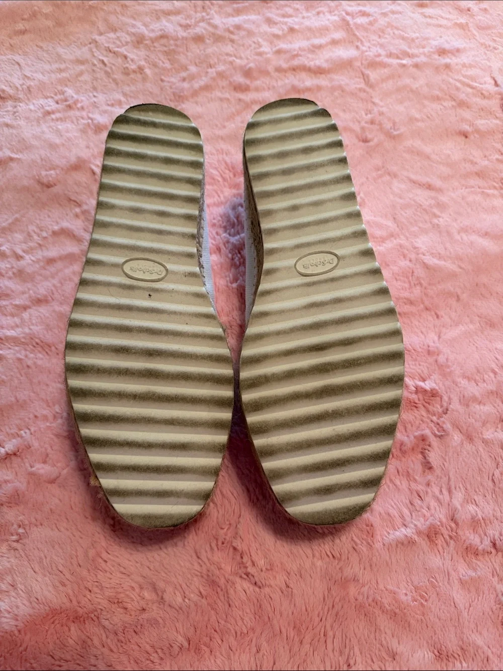 Dr. Scholl’s Off-White Canvas Espadrille Slip-Ons